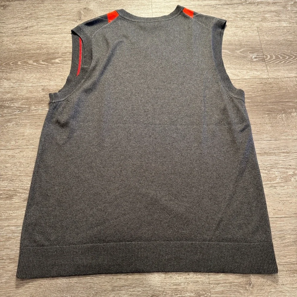 Banana Republic Sweater Vest Mens‎ Large Gray Argyle Silk Cashmere Classiccore